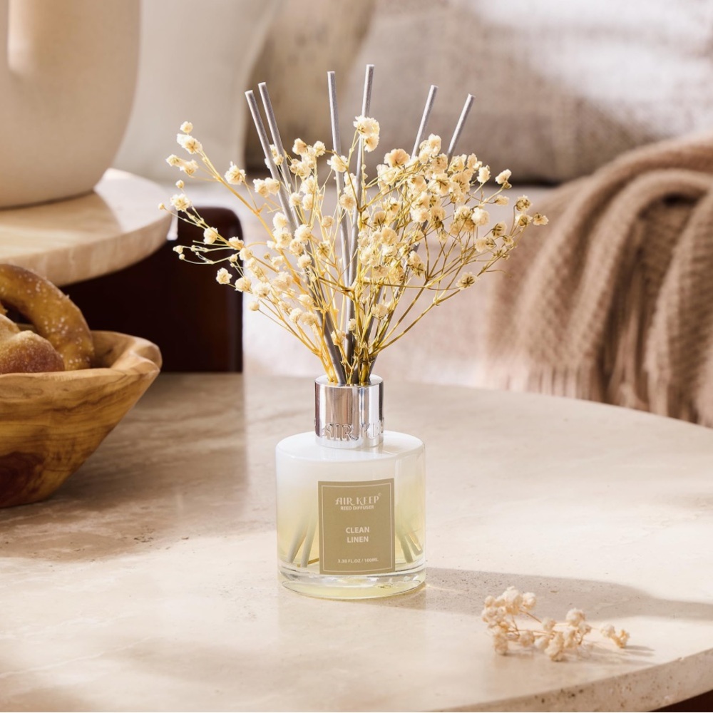 Boho Clean Linen Reed Boho Diffuser White NWT